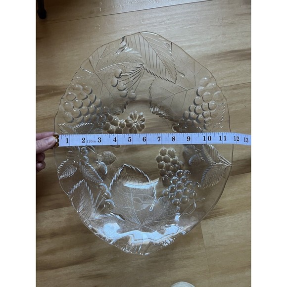 Studio Nova by Mikasa "CRYSTAL BERRIES" Large Oval Fruit Serving BOWL 14” - Picture 6 of 10